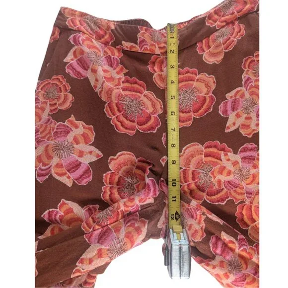 LOFT Boho Floral Linen Blend Wide-Leg Pants | Retro 70s Style Statement *SZM - Picture 7 of 11